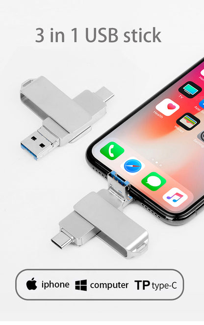 High-Speed-3-in-1-OTG-USB-Flash-Laufwerk 3.0 32 GB