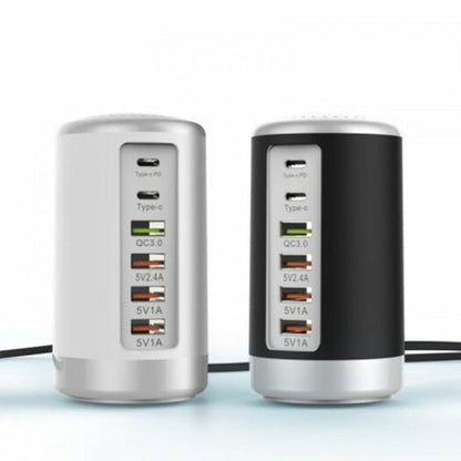 6-Port-Zylinderadapter 65 W Hochleistungs-Schnellladung