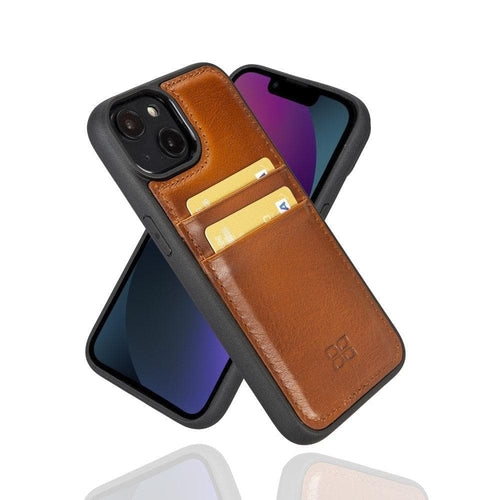 Flexibles Leder Back Cover mit Kartenhalter für iPhone 14 Serie