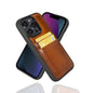 Flexibles Leder Back Cover mit Kartenhalter für iPhone 14 Serie