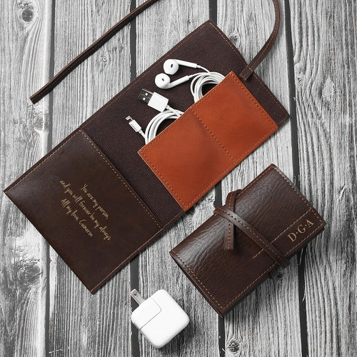 Personalized Tech Case Cable Charger Organizer