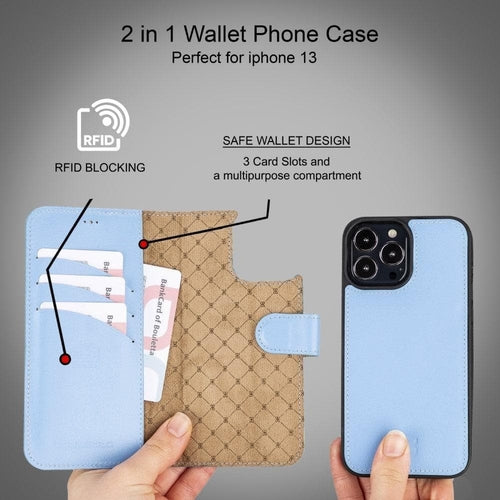 Apple iPhone 13 Serie Buntes abnehmbares Leder-Wallet Case – MW