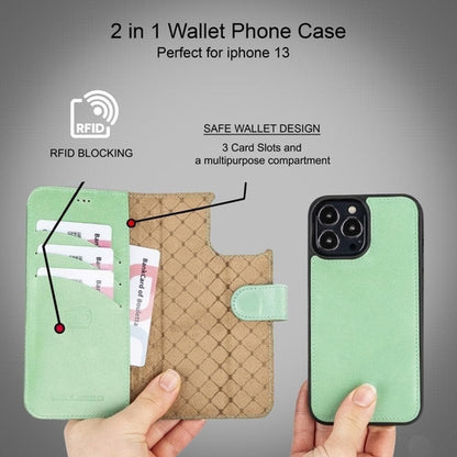 Apple iPhone 13 Serie Buntes abnehmbares Leder-Wallet Case – MW