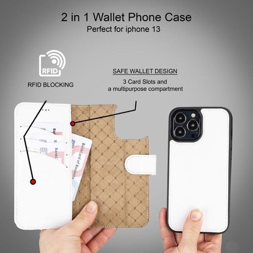 Apple iPhone 13 Serie Buntes abnehmbares Leder-Wallet Case – MW