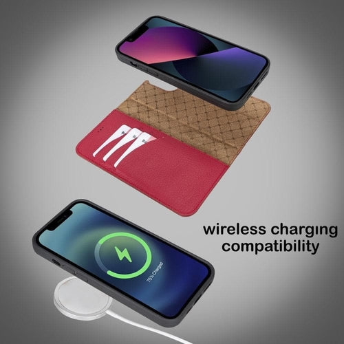 Apple iPhone 13 Serie Buntes abnehmbares Leder-Wallet Case – MW