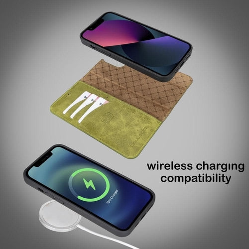 Apple iPhone 13 Serie Buntes abnehmbares Leder-Wallet Case – MW