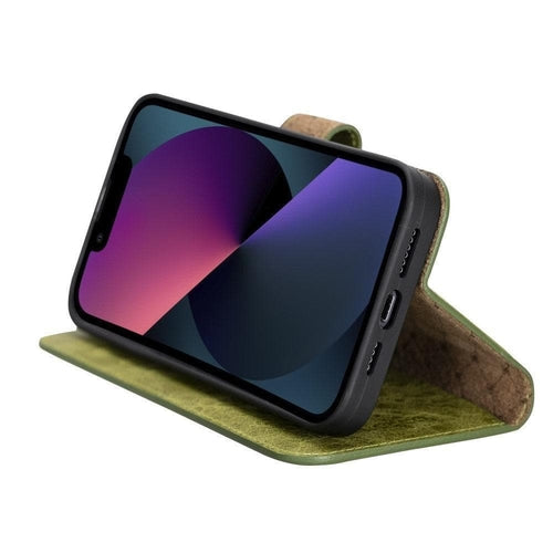 Apple iPhone 13 Serie Buntes abnehmbares Leder-Wallet Case – MW