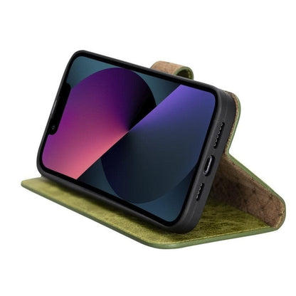 Apple iPhone 13 Serie Buntes abnehmbares Leder-Wallet Case – MW