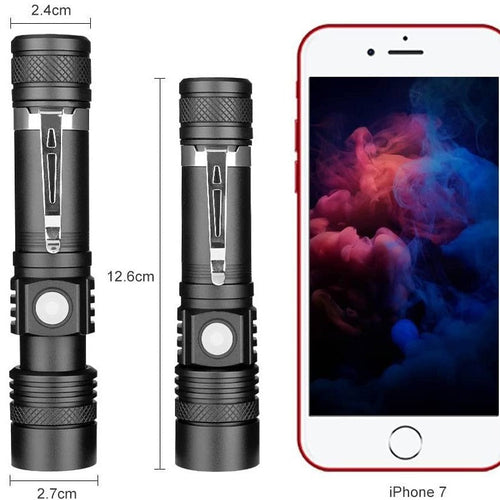Weiße Laser-Hochleistungs-Taschenlampe, starkes Licht, Aufladen im Freien,