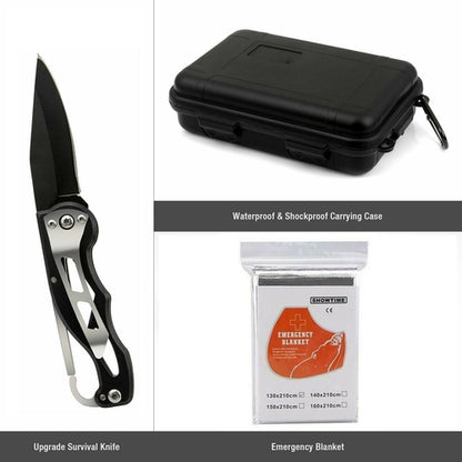 14-in-1 Outdoor Notfall-Überlebens- und Sicherheitsausrüstungs-Kit für Camping